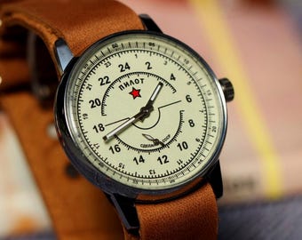Pobeda Pilot Watch - Classic Aviation Style Timepiece for Aviation Enthusiasts