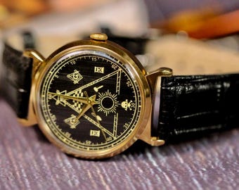 Masonic Watch Rare unique watch Masons Vintage Style watch