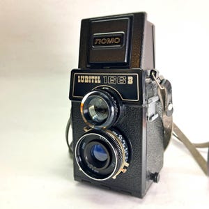 Appareil photo Lubitel 166B TLR vintage URSS LOMO – Appareil photo argentique moyen format, reflex à double objectif – Cadeau photo rétro