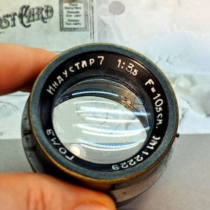Rare INDUSTAR-7 3.5/105 — Standard non-removable lens, four-lens anastigmat/Collectible