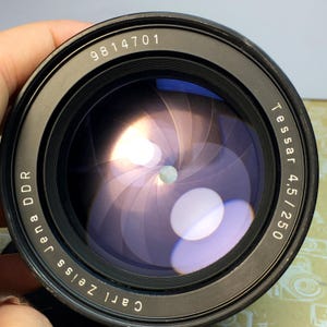 Vintage Carl Zeiss Jena Tessar 250mm f/4.5 Barrel Lens – Large Format Photography – Clean Glass – East Germany