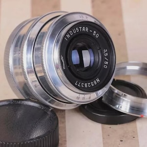 Industar-50 50 mm f/3.5 M39 LTM • Objetivo soviético para telémetro • Montura de rosca Leica