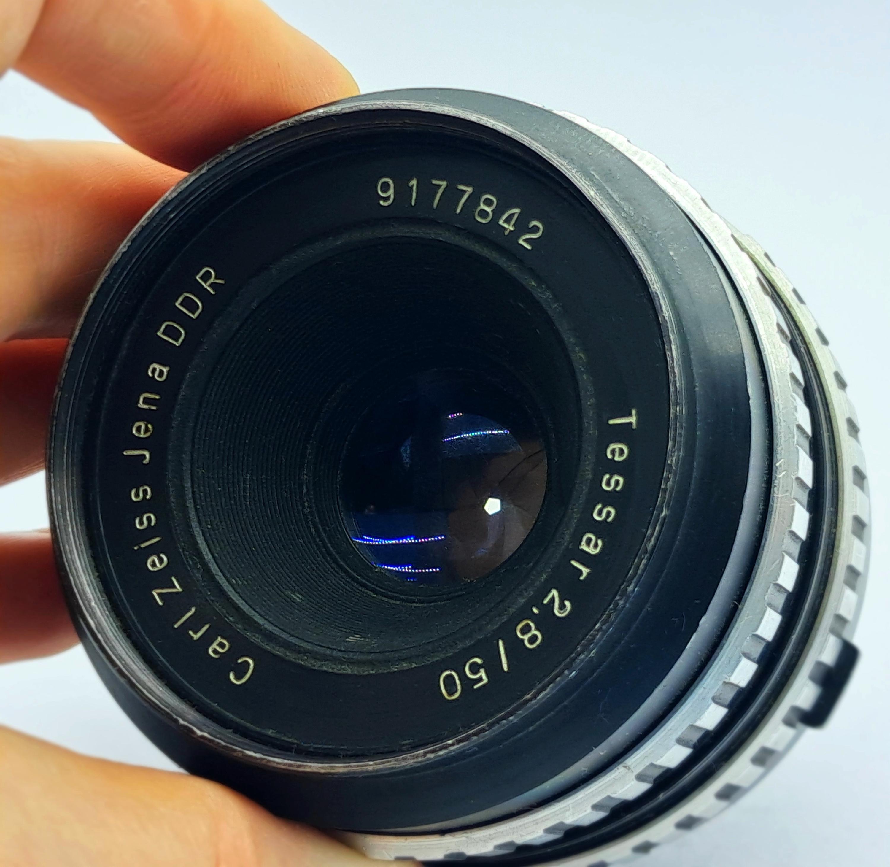 Carl Zeiss Jena Tessar 50mm F2.8 Zebra Lens M42 Vintage DDR 1970s