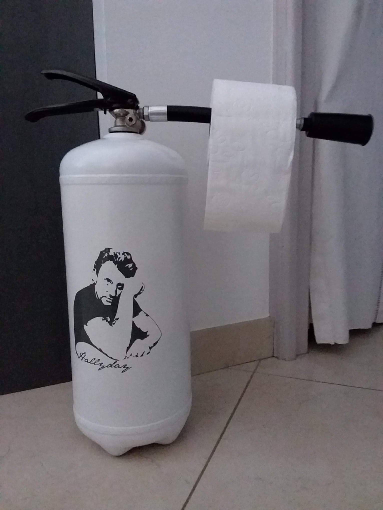 Extincteur Porte Papier Toilette Johnny Hallyday