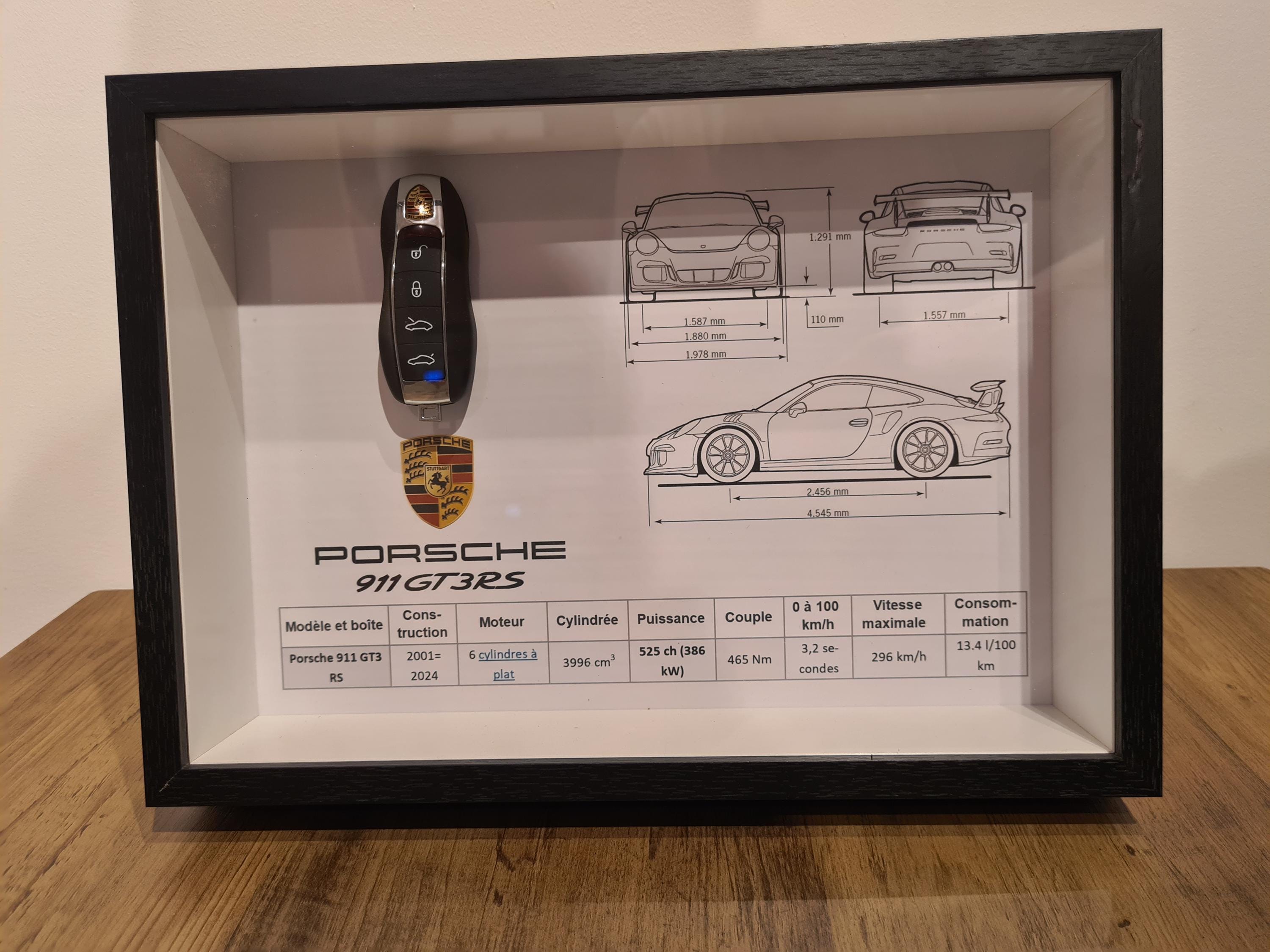 Porsche GT3 RS Key Frame - Etsy