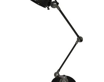 Vintage 1960s Jielde Factory Lamp With 4 Metallic Gray Arms