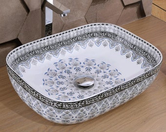 Ceramic Sink for Bathroom 100% Handmade Custom Vanity Pottery Table Top Wash Basin Countertop Bathroom Sink Ceramic sink Bowl basin