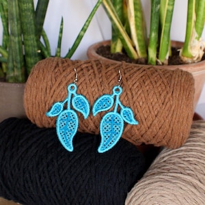 Earring Embroidery File FSL Lace - single and pair