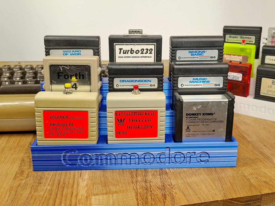 Commodore C64 Plug-in Cards/game Modules Organizer and Display - Store ...