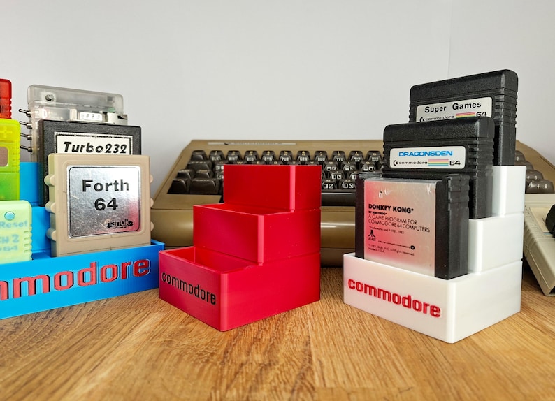 Commodore C64 Plug-in Cards/game Modules Organizer and Display - Store ...