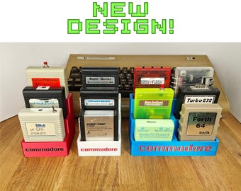 Commodore C64 Plug-in Cards/Game Modules Organizer and Display - Store and display games