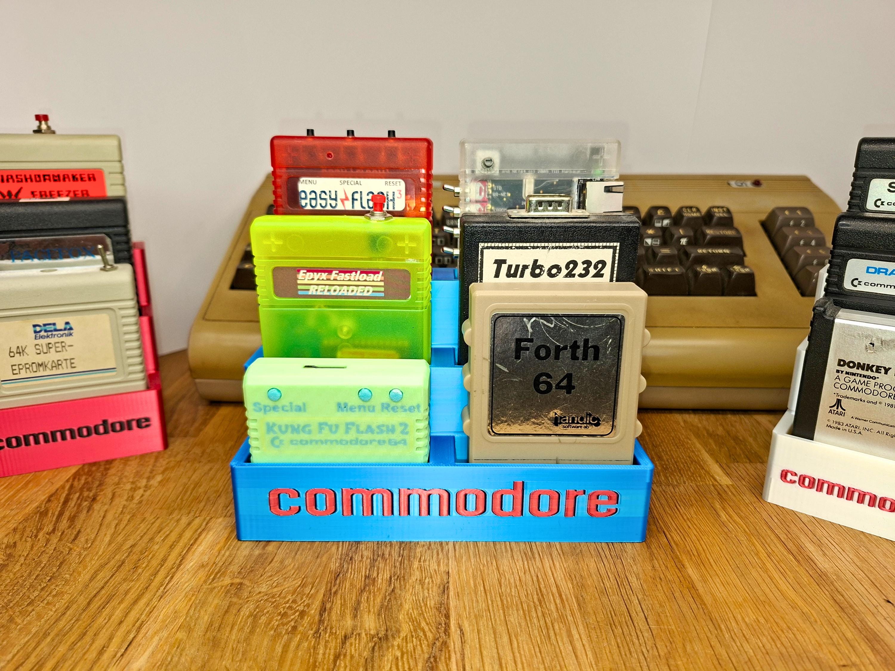 Commodore C64 Plug-in Cards/game Modules Organizer and Display - Store ...
