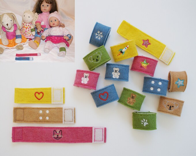 Pretend Play Bandages and Holder Embroidery Handmade Child Gift Doctor