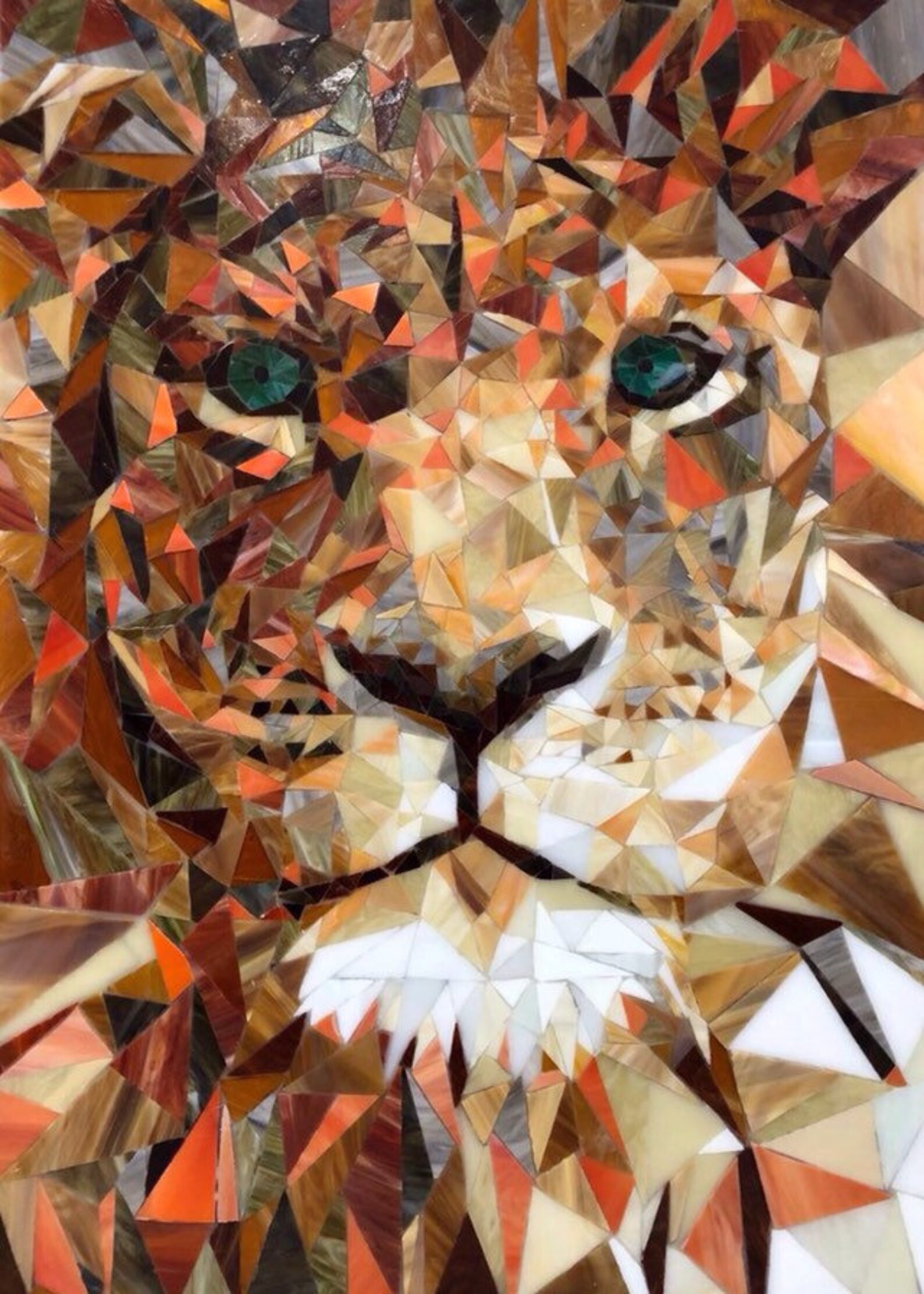 Mosaic wall art Lion Etsy