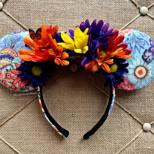 Mouse Ears Headband Mouse Ears Floral Mouse Ears Flower Headband Bouquet Headband Ready to Ship