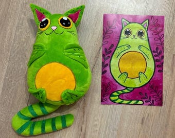 Animal de peluche personalizado a partir de un dibujo, peluche hecho a mano, peluche personalizado con imagen a partir de un dibujo de un niño, juguete de peluche personalizado a partir de un dibujo