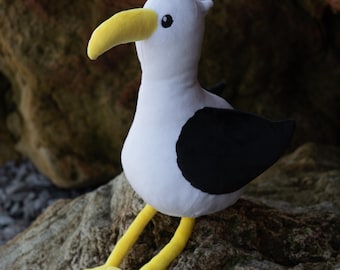 Seagull Custom Plush Toy, Handmade Plushie, Custom Stuffed Animal, Ocean Bird Doll