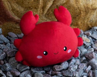 Сrab Handmade Plushie, Custom Plush Toy, Custom Stuffed Animal, Picture Customized Plush, Soft Crustacean, Cuddling toy