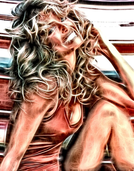 Farrah Fawcett signed photo print