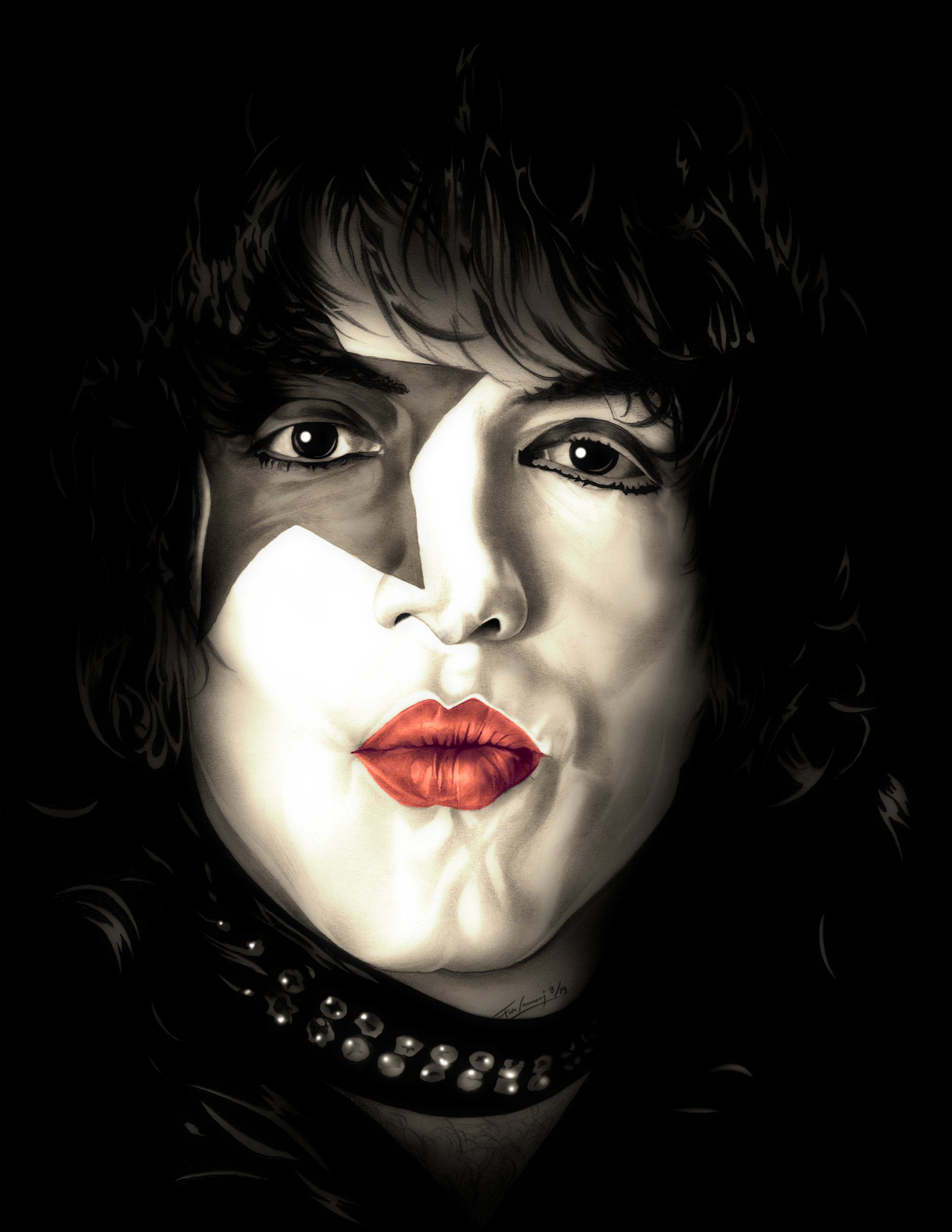 2019 Starchild Paul Stanley KISS Gesigneerd - Etsy Nederland