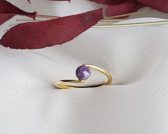 14k Solid Gold Cremation Ring: Ashes Memorial Jewelry, Thin Band