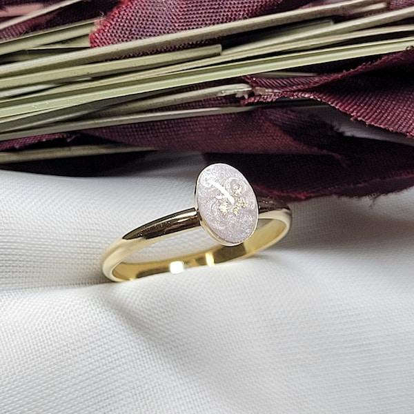 Cremation Ring-14k Gold Filled - 10k Solid Gold - 14k Solid Gold - 4x6mm-5x7mm Oval Setting- Memorial Ring-Ashes Jewelry