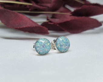Cremation Stud Earrings: Sterling Silver, Breast Milk Keepsake