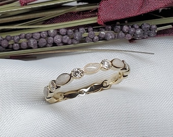 Marquise Ashes/Breastmilk Ring-Sterling Silver-10k,14k Solid White, Yellow, Rose Gold-Cubic Zirconia - Diamonds