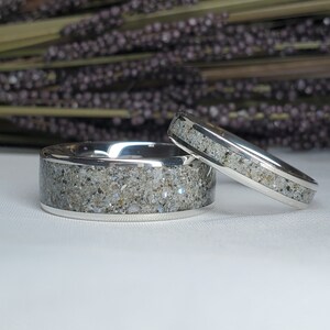 Custom Beach Sand Ring: Stainless Steel - Titanium - Black Ceramic ...