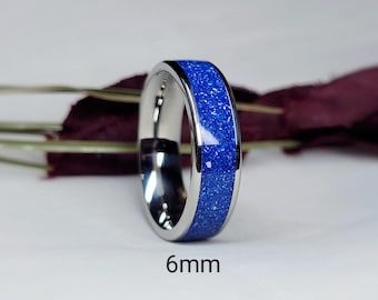 Memorial Cremation Ring - Single Channel-Stainless Steel Ring-Titanium Ring-Urn Ring-Pet Ash Ring-Cremation Jewelry-Hair Ring