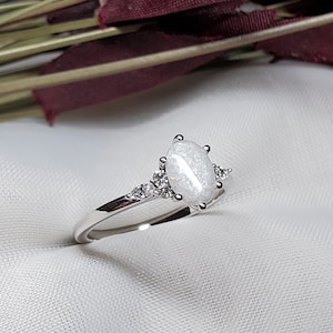Oval Memorial Ring: Sterling Silver Ashes or Breast Milk Keepsake