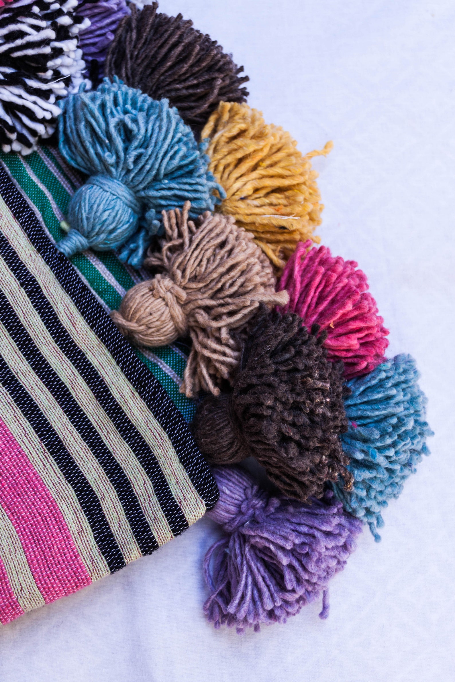 Moroccan Pom Pom Blanket Pom Poms 100 Moroccan Throw Etsy