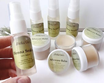 Natural Henna Aftercare Balm or Sealant Spray for Your DIY Temporary Body Art Mehndi Tattoos at Home