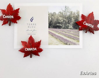 Aimant Frigo Feuille D'Érable Canada - Souvenir Voyage Décoration Artisanale