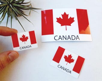 Canada Day Maple Leaf Flag Vinyl Sticker, Hand Cut Weatherproof Stickers for Bullet Journaling, Choose your Size, Canadian Pride Flag Decals