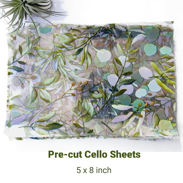 Pre Cut Clear Cellophane Flat Sheets for Making Hand Rolled Henna Cones and Acrylic Paint Tube Applicators, Film Wrap Sheet | FREE SHIPPING