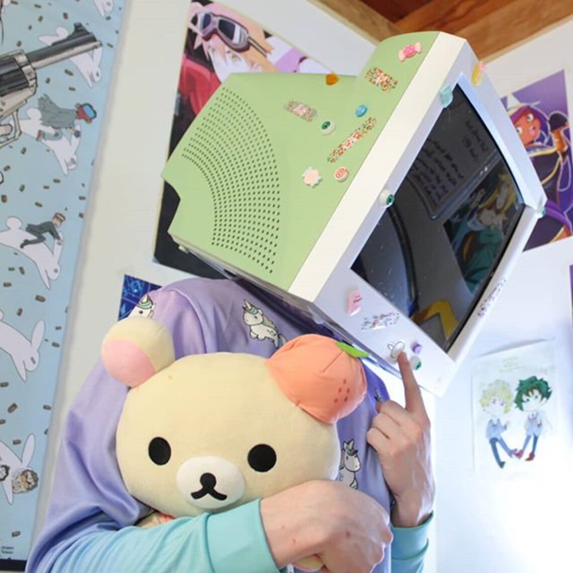 Custom Handmade TV Head Cosplay Real TV Completely Etsy