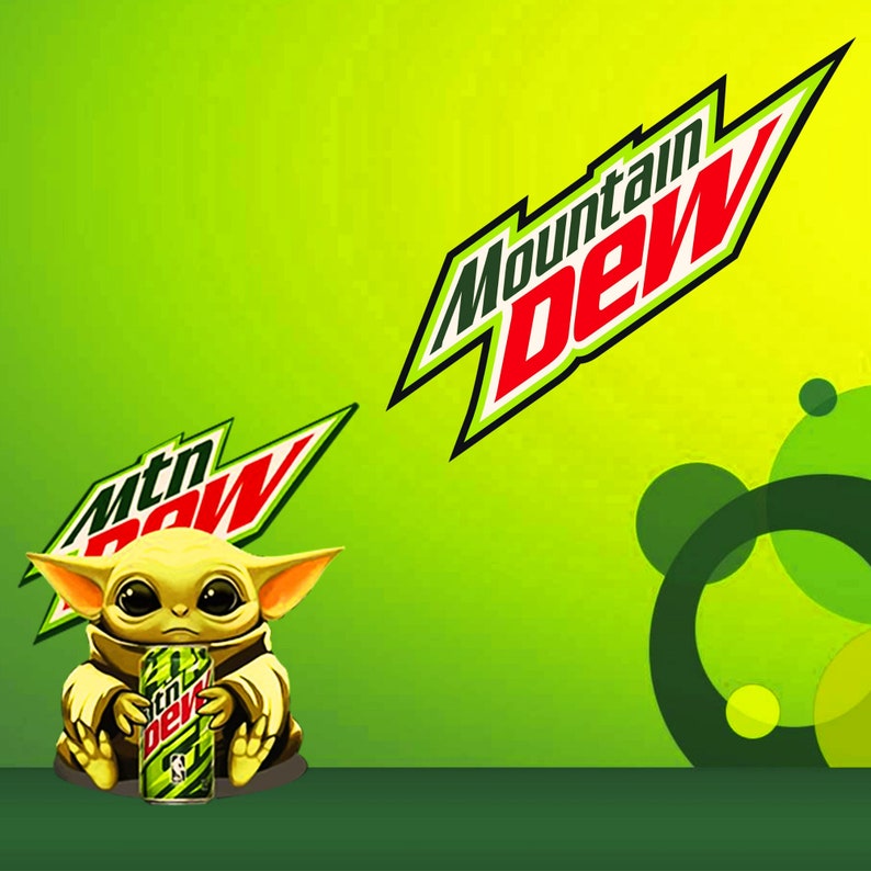 Mountain Dew Baby Yoda Sublimation 20 Oz Tumbler Shirt Png Etsy
