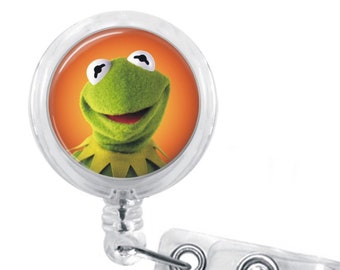 The Muppets Kermit The Frog Badge Reel Name ID Holder