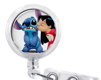 Disney's Lilo and Stitch Badge Reel Name ID Holder work badge holder Nurses gift