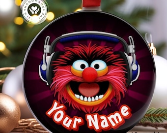 Muppets Personalized Animal Christmas Ornaments, Custom Gift for Gamers Muppets Lovers , Vintage Cartoon, Retro Vibes in  Acrylic