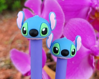 Cute Disney Stitch Pen, Black Gel Ink 0.5mm Point, Perfect for Back 2 School, Gifts, Fish Extender for kids, Gift Disney Pens