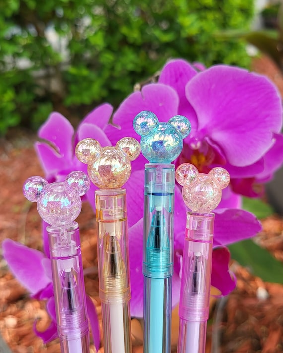 Disney Mickey Ears Crystal, Set of 4 Pens Minnie Mouse Ears, Gel