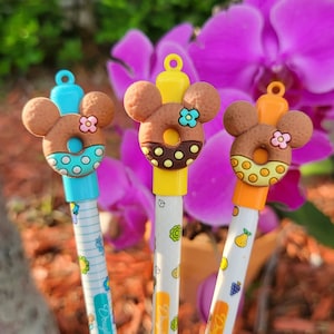 Disney Pens, Donut Mickey Mouse Ears, Bear Character Autograph Pens DCL Gifts Friends, Disneyland, Disneyworld, Cruise, Parks, Erasable pens