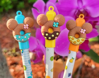 Disney Pens, Donut Mickey Mouse Ears, Bear Character Autograph Pens DCL Gifts Friends, Disneyland, Disneyworld, Cruise, Parks, Erasable pens