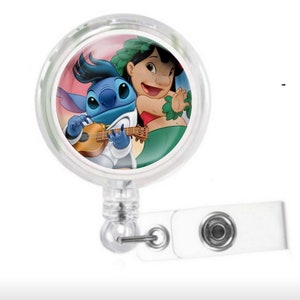 Elvis Presley Badge Reel, Retractable Swivel for Nurses. The King of Rock now Disney&#39;s Lilo and Stitch, perfect for Work Name ID Holder