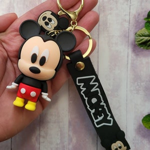 Mickey Mouse Key Wristlets, Mickey Keychain Key Fob, Gift for her, Disney Key Holder Accesories, Bag Charm, Fish Extender Gifts