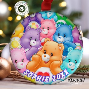 Cares Bears Personalized Christmas Ornament, Cartoons, Custom Gift, Handmade, Personalized Names and Year, Stocking Stuffers, Gifts Friends