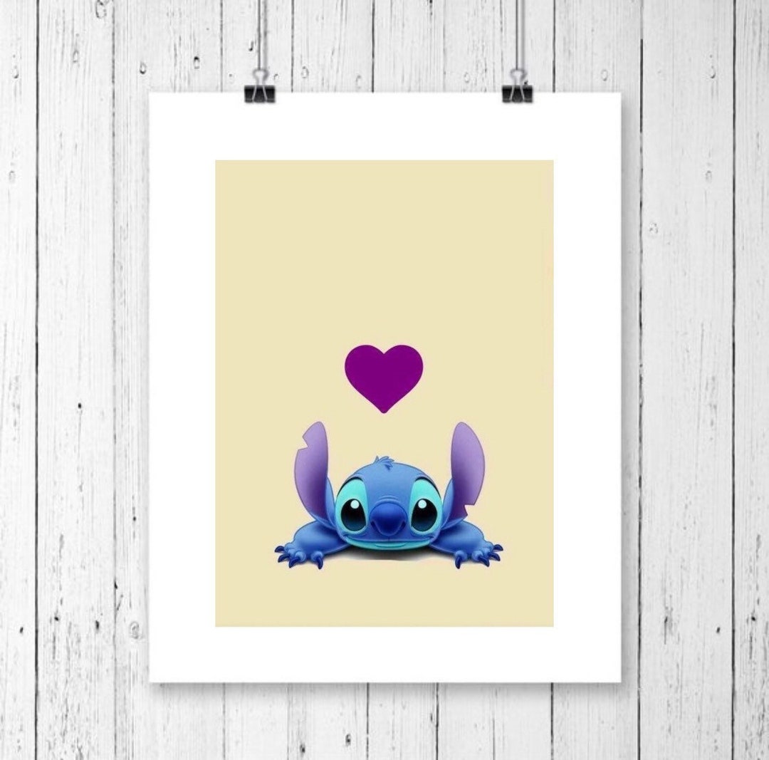 Disneys Stitch, Lilo and Stitch, I Love You Wall Art Decor, Print Size ...