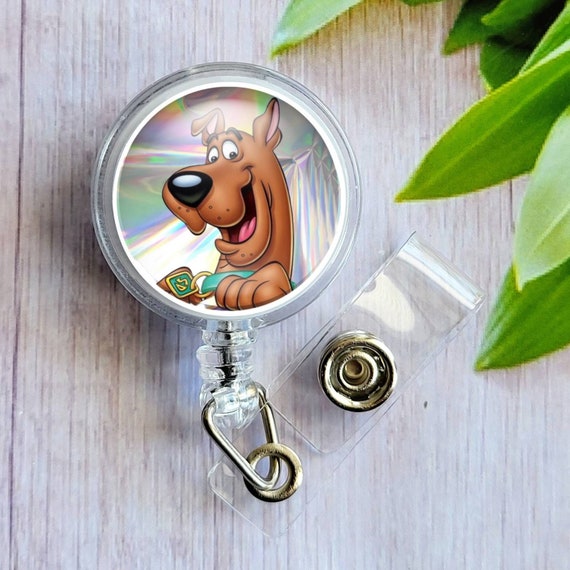 Scooby-doo Holographic Prismatic Rainbow Reflection,3d Bubble Dome,  Retractable Swivel Nurse Badge Reel, Name ID Holder -  Norway